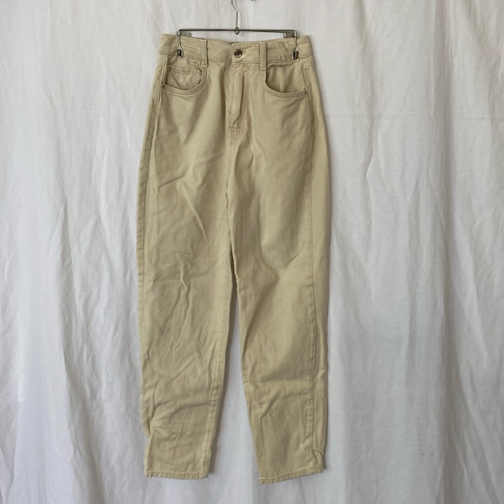 Zara Cream High Rise Jeans